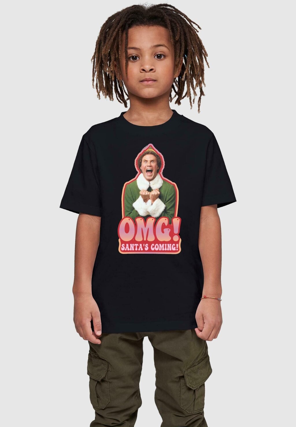 

Футболка с принтом ELF SANTA IS COMING ABSOLUTE CULT, цвет black