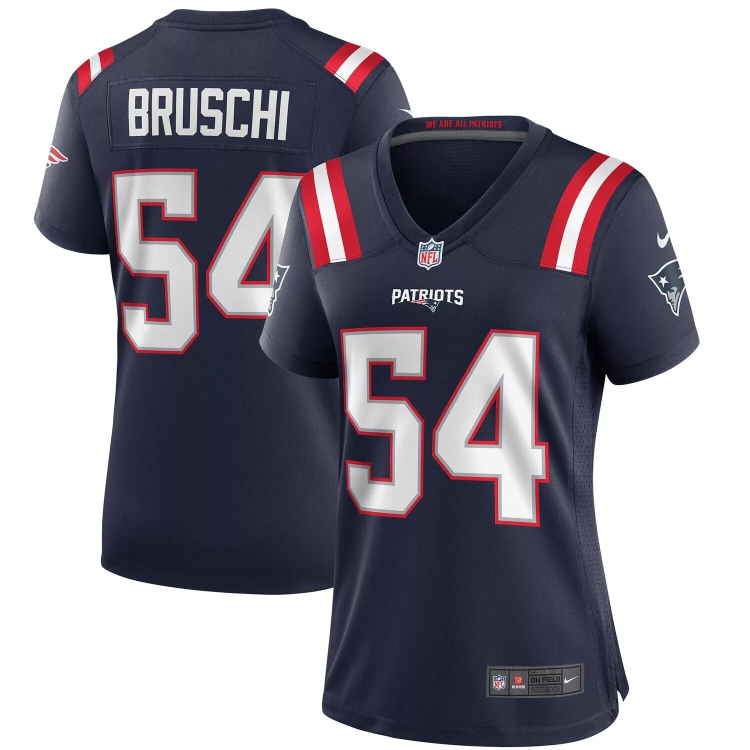 

Женская майка Nike Tedy Bruschi темно-синего цвета New England Patriots Game Retired Player Nike, Синий