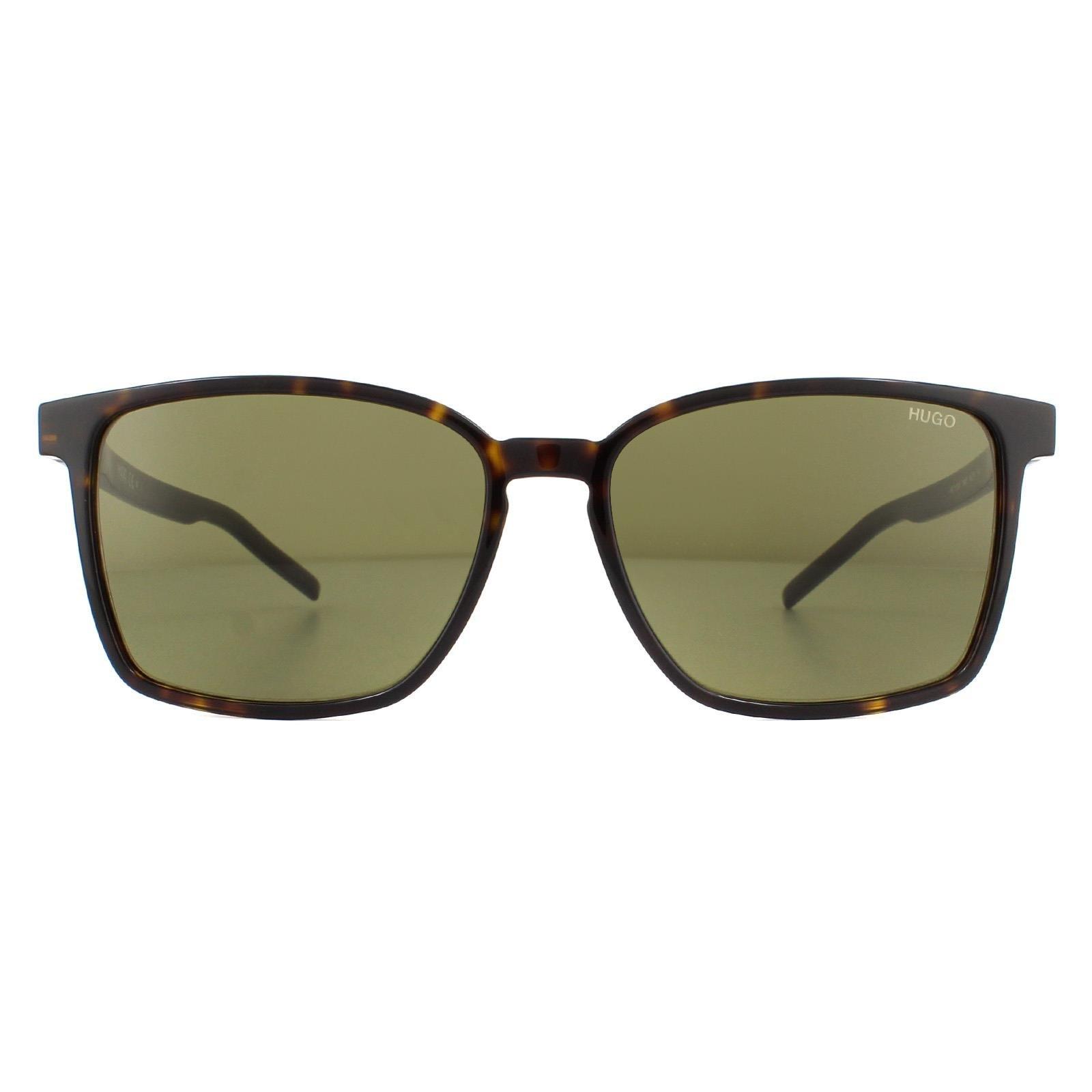 Квадратные зеленые солнцезащитные очки Havana HUGO, коричневый moschino love mol032 s 086 qt
