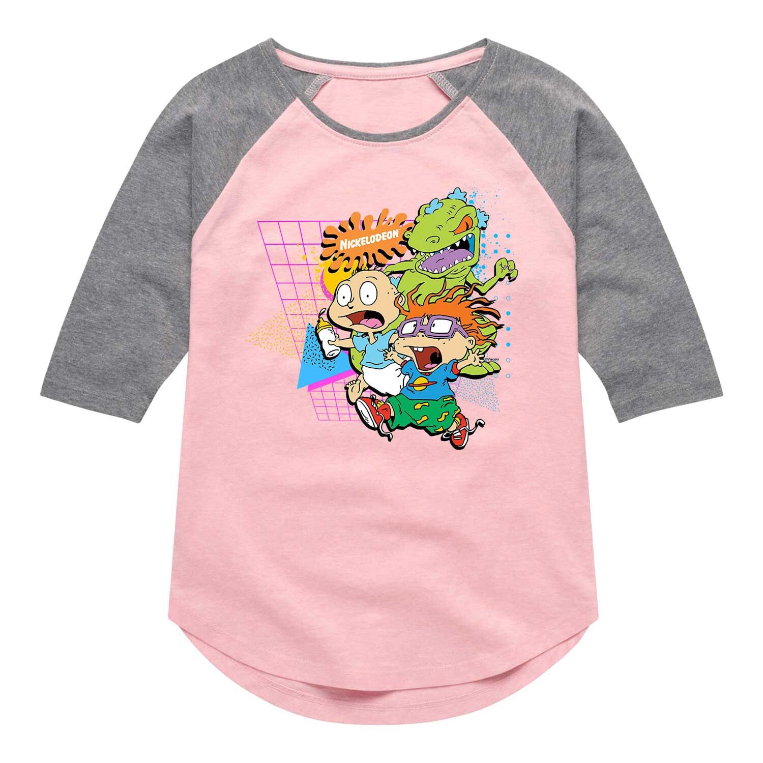 

Футболка Rugrats "Old School" с рисунком реглан для девочек 7–16 лет Nickelodeon