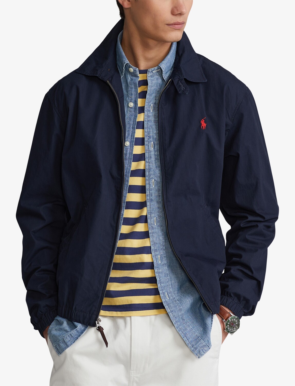 

Морская куртка с рубашечным воротником Ralph Lauren, синий