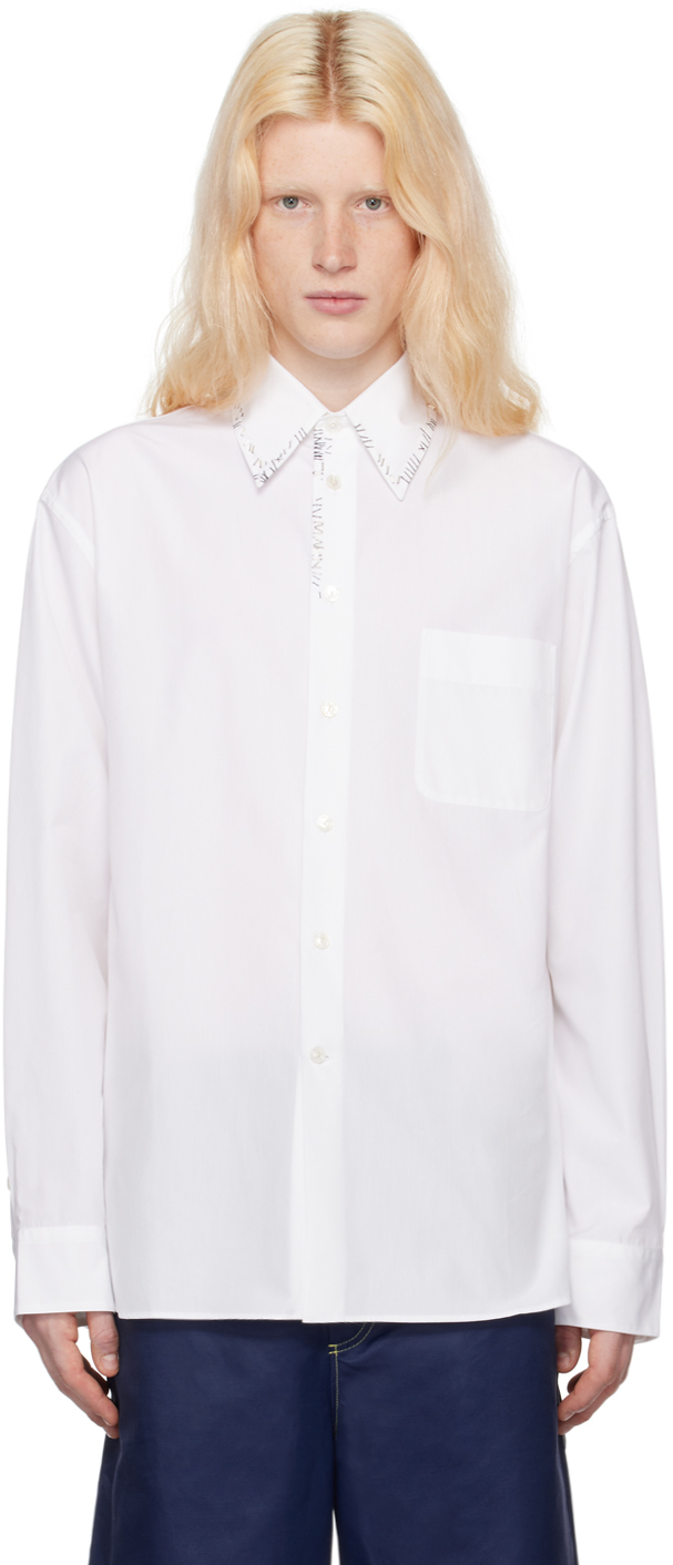 Белая рубашка из бисера Marni
