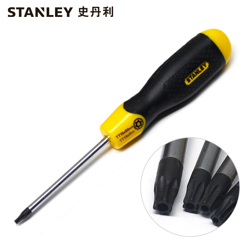 Stanley Отвертка в форме цветка со средним отверстием STANLEY с резиновой ручкой Отвертка TT15x80 мм Многофункциональный инструмент для ремонта 65-149-0-23 Корпоративная настройка