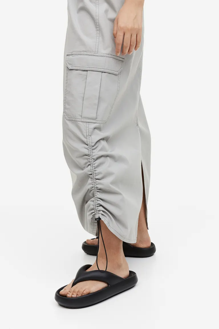 

Хлопковая юбка H&M, серый