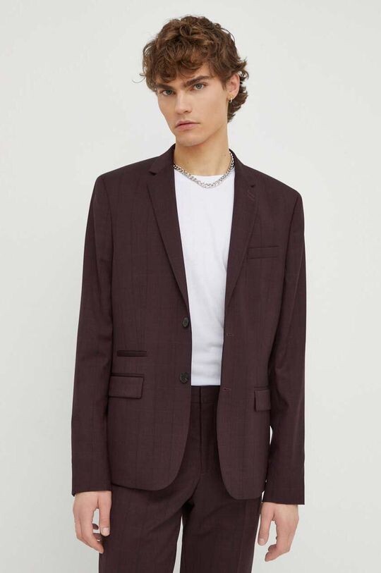 

Шерстяная куртка The Kooples, бордовый