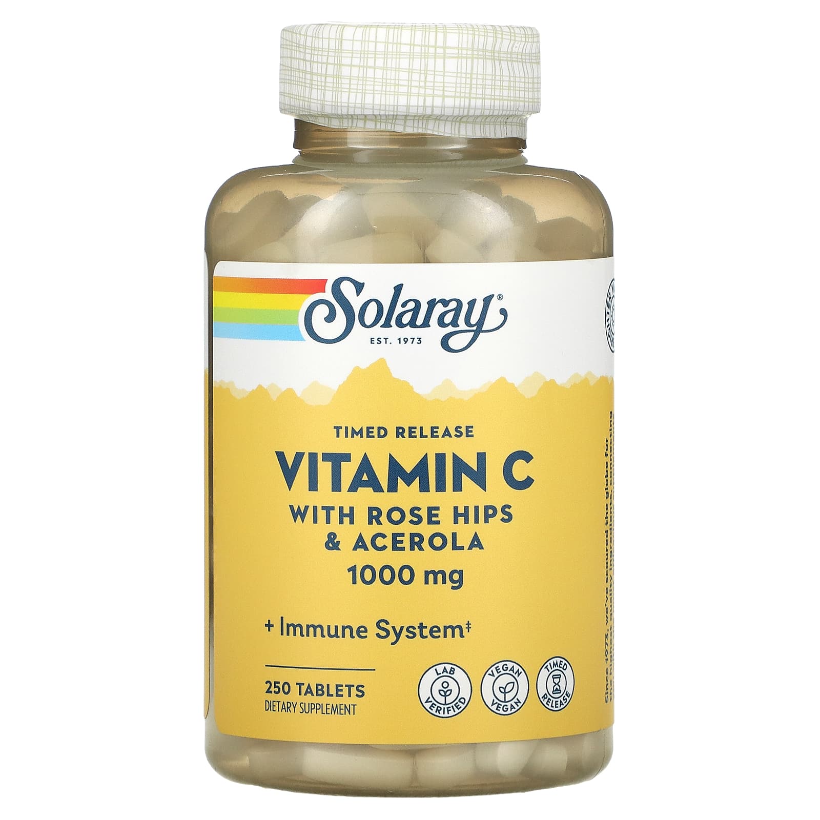 Solaray Витамин C с медленным высвобождением 1000 мг 250 таблеток solaray витамин c с замедленным высвобождением 1000 мг 100 вегетарианских капсул
