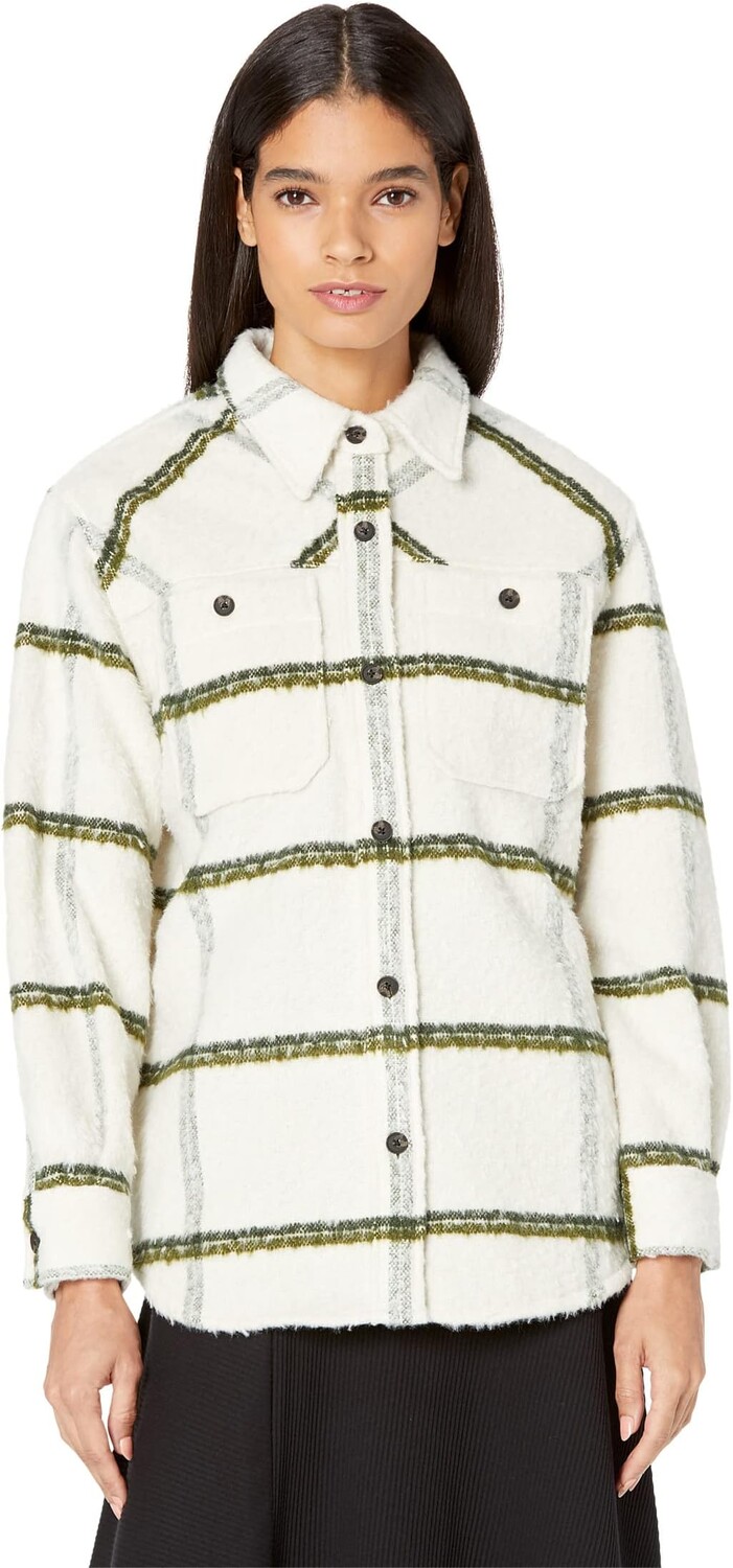 

Рубашка в клетку Моника AllSaints, цвет Ivory White/Green