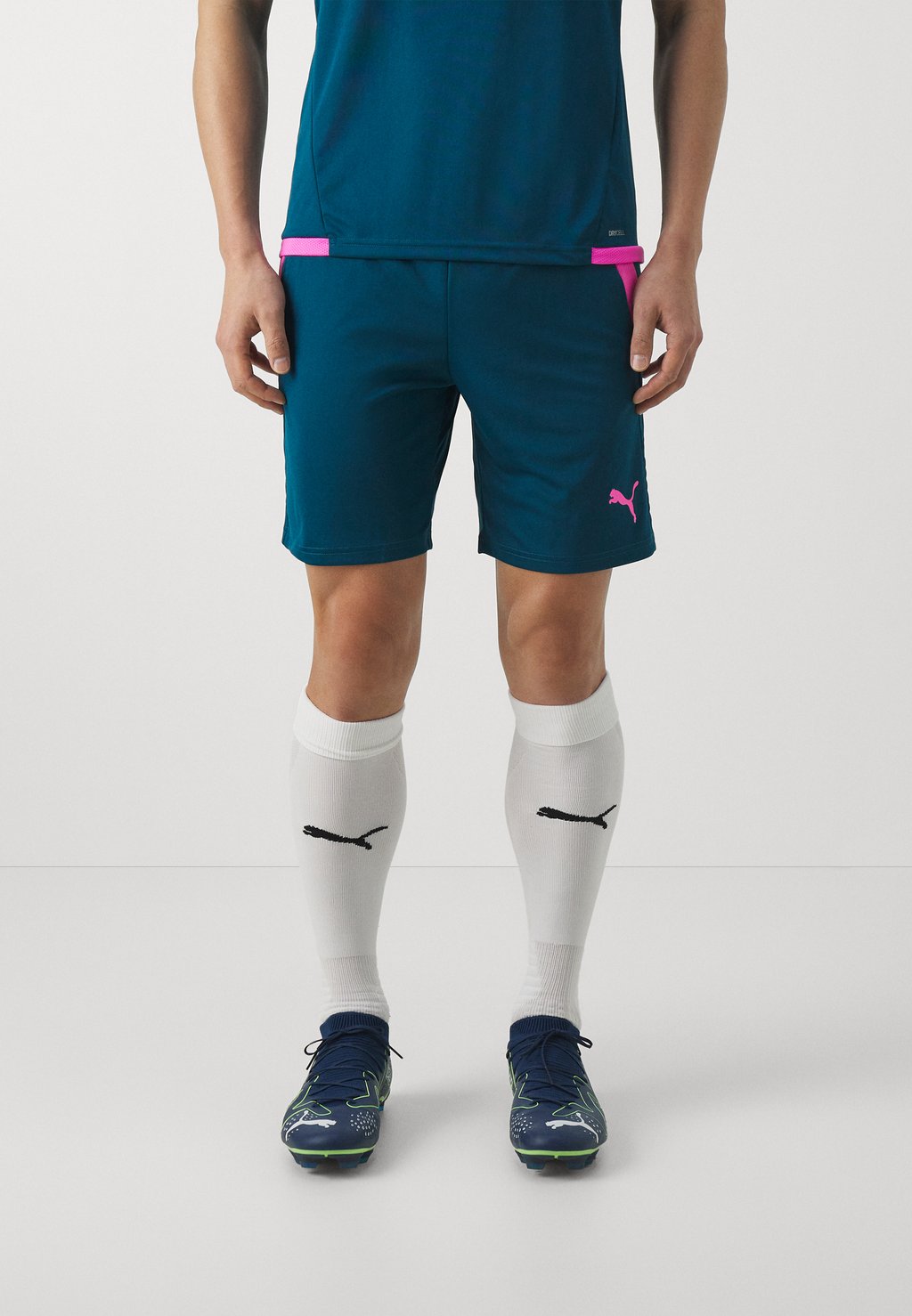 Спортивные шорты Teamliga Training Shorts Open Pockets Puma, цвет ocean tropic/electric lime