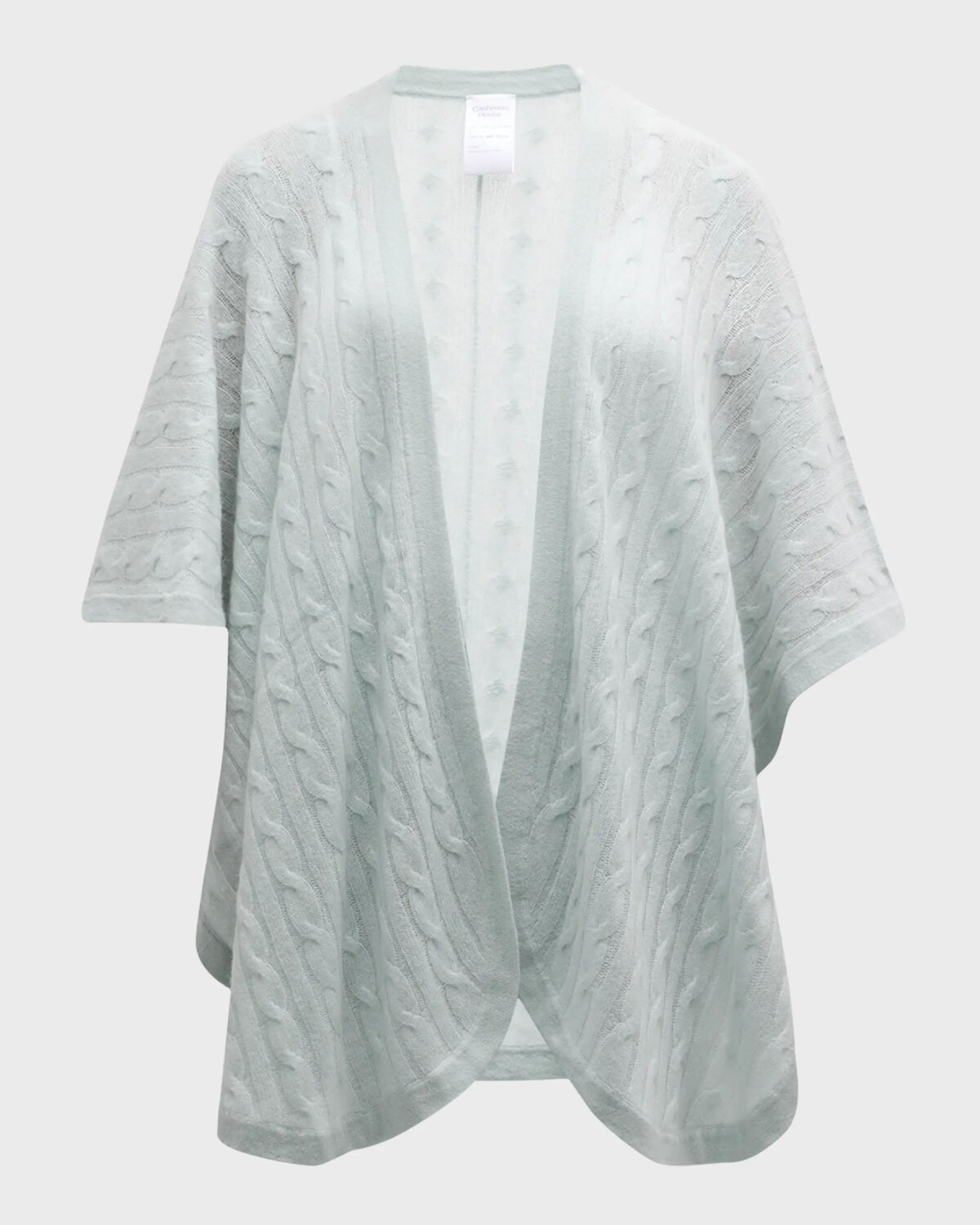 

Кашемировый шарф косой вязки Neiman Marcus Cashmere Collection, черный