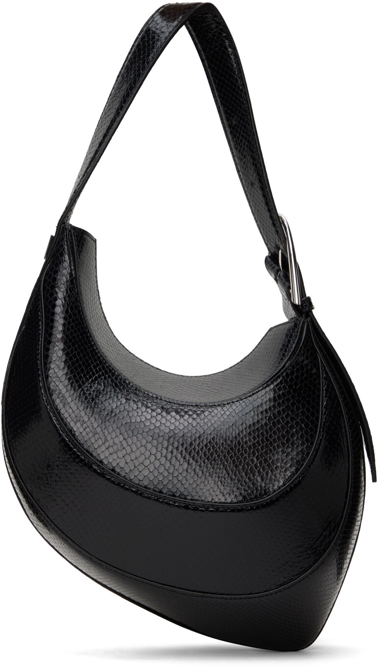 

Черная маленькая сумка в форме змеиной спирали Mugler