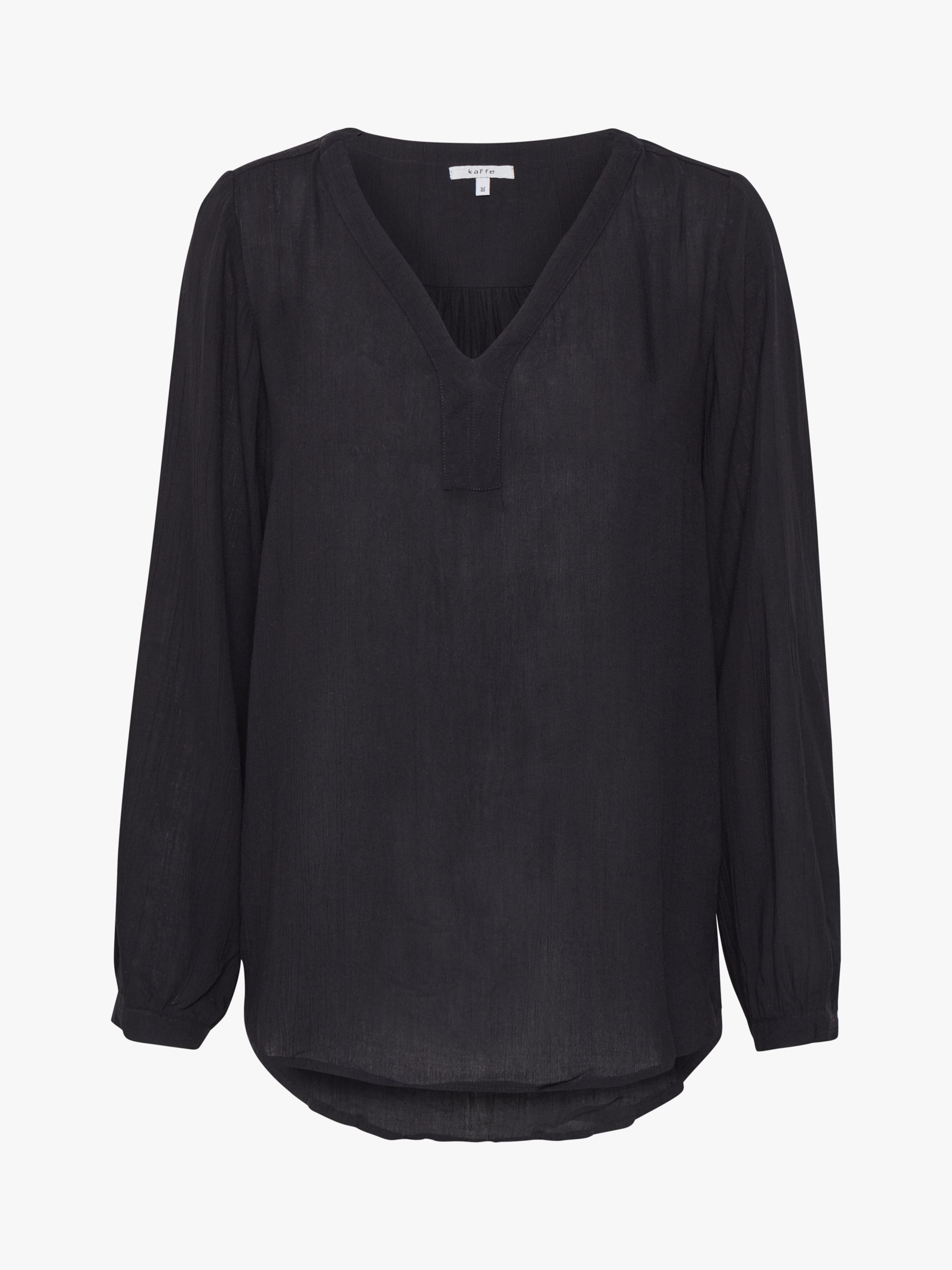 KAFFE Янтарная блузка с V-образным вырезом, черная