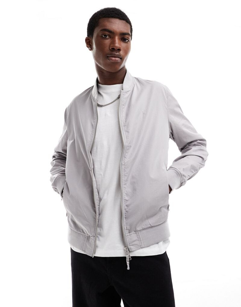 

Серая куртка-бомбер AllSaints Bassett