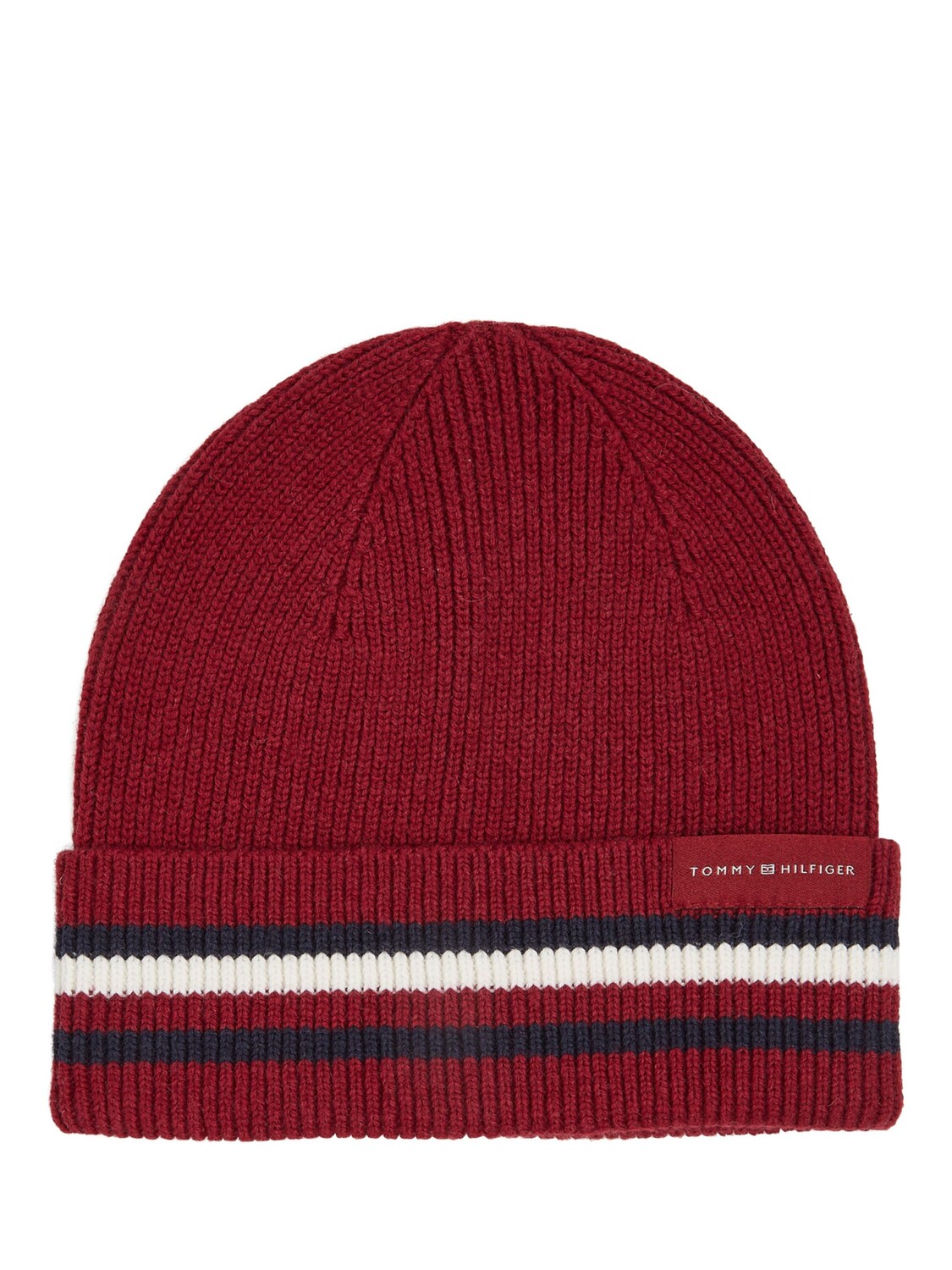 

Шапка в рубчик в полоску Tommy Hilfiger, руж