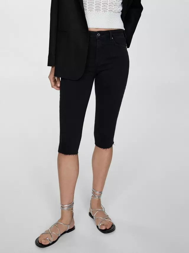

Джинсы Mango Isa Capri, цвет open grey