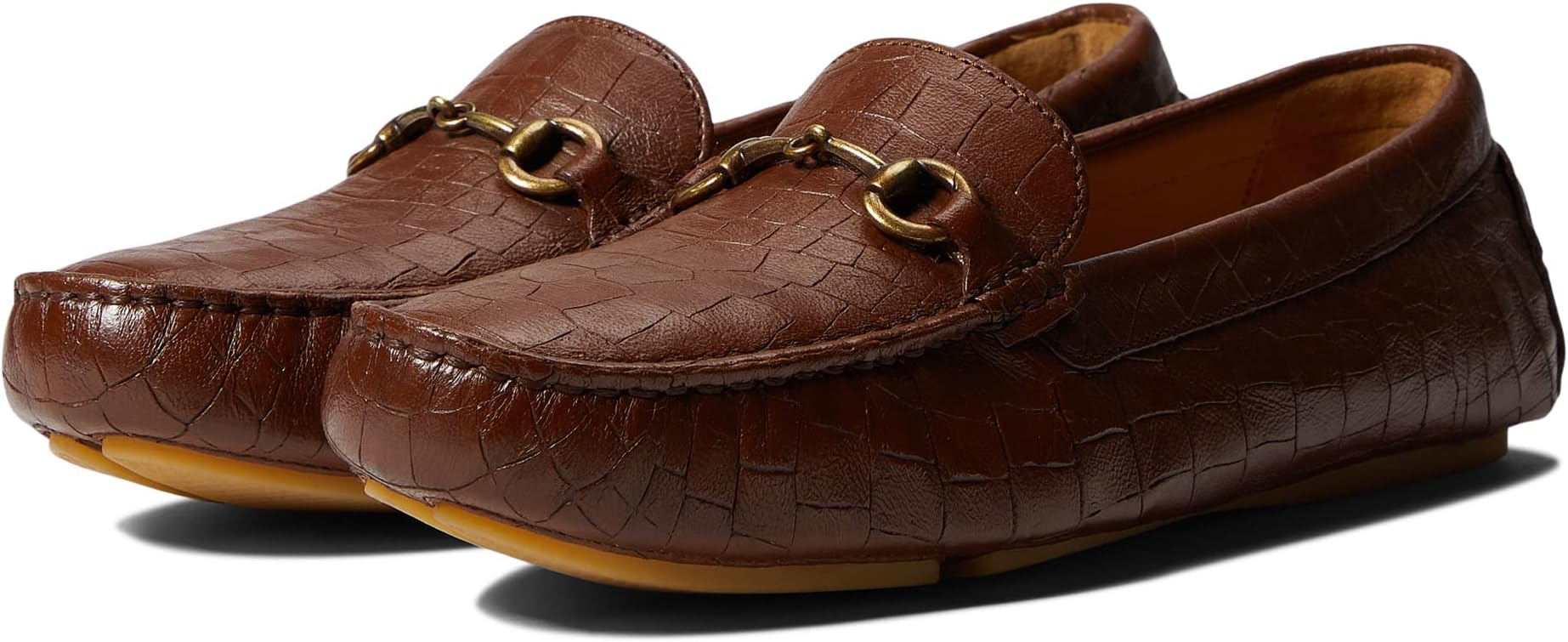 

Лоферы Maggie Bit Johnston & Murphy, цвет Brown Croc Embossed Sheepskin