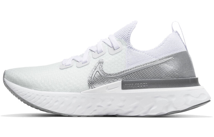 

Nike React Infinity Run Flyknit Белый серебристый металлик