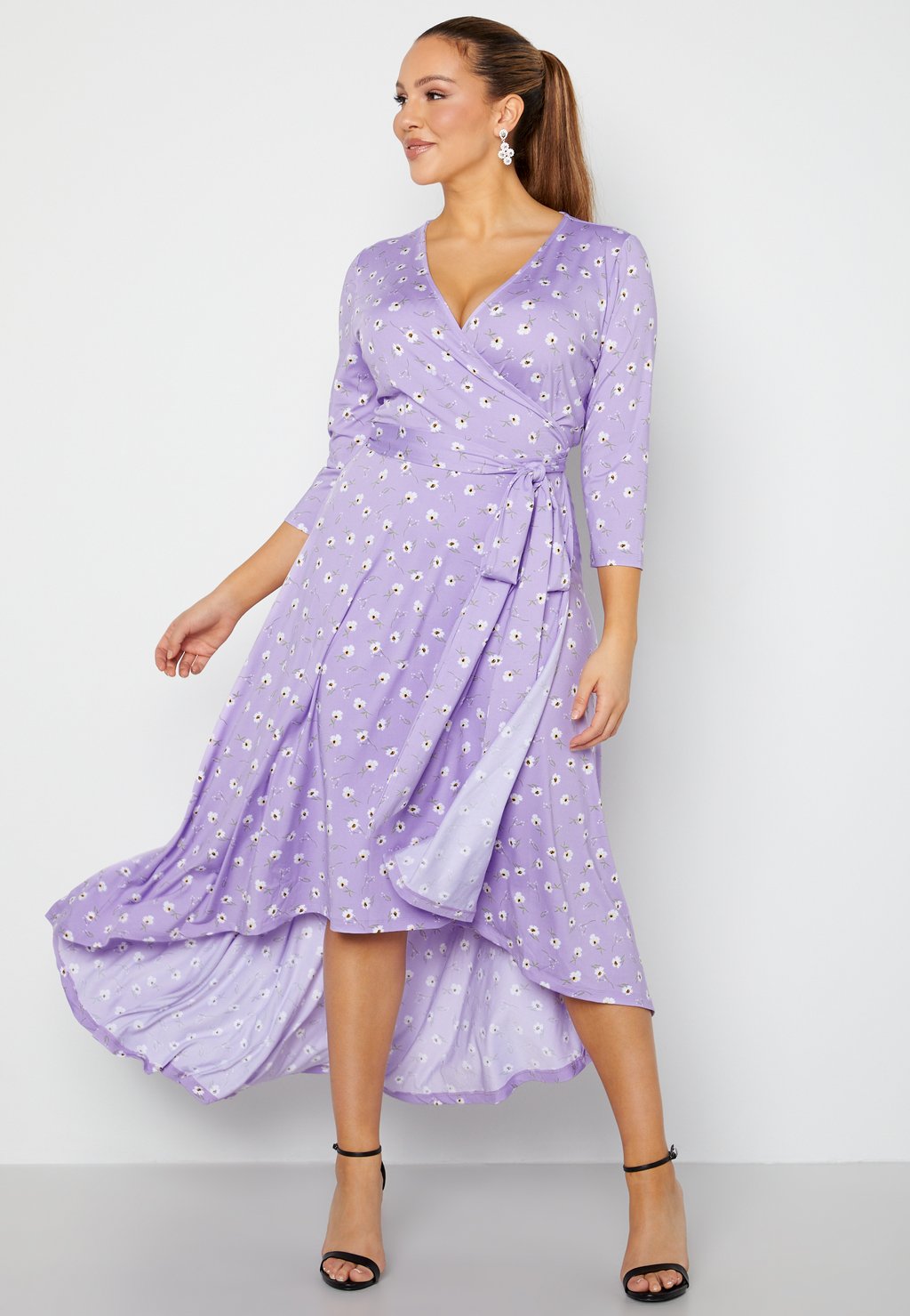 Платье макси CLARA Bubbleroom, цвет lilac