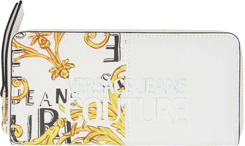 

Белый кутюрный кошелек с логотипом Versace Jeans Couture