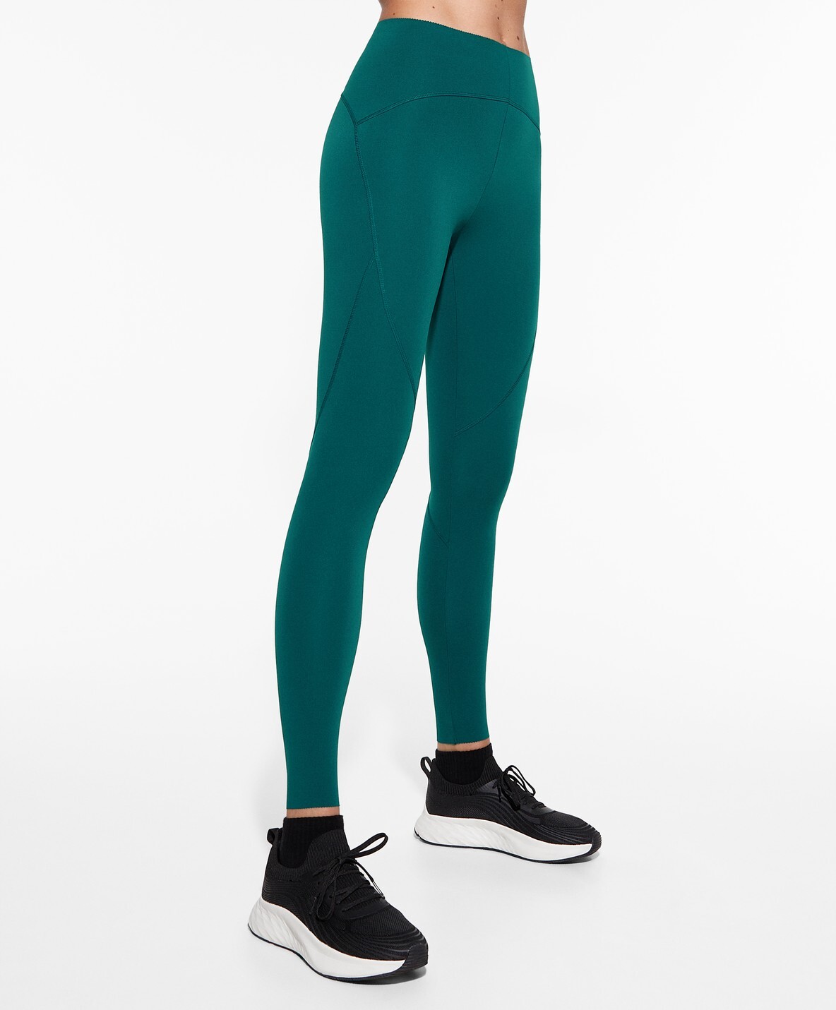 

Легинсы Oysho Basic Compressive Ankle-length, сине-зеленый