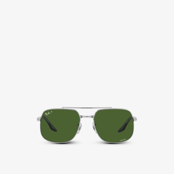 

RB3699 поляризационные солнцезащитные очки из полированного металла Ray-Ban, серебряный