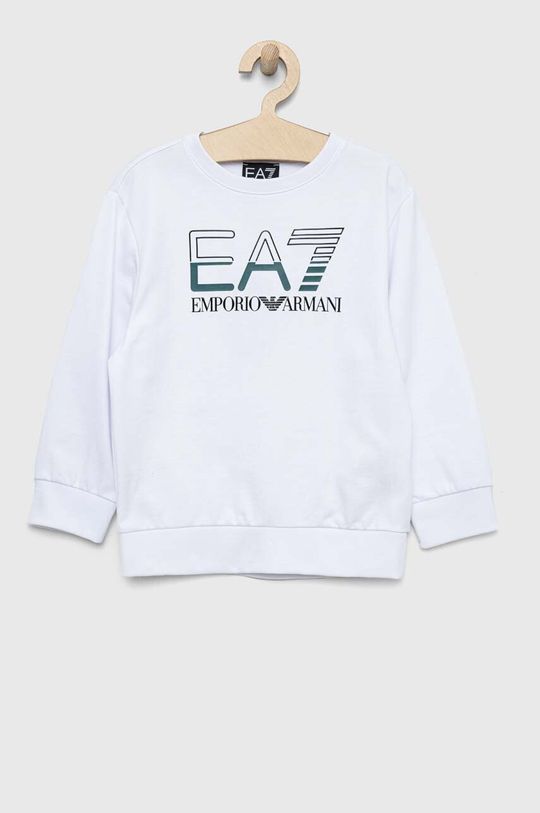 

Детская хлопковая толстовка EA7 Emporio Armani, белый