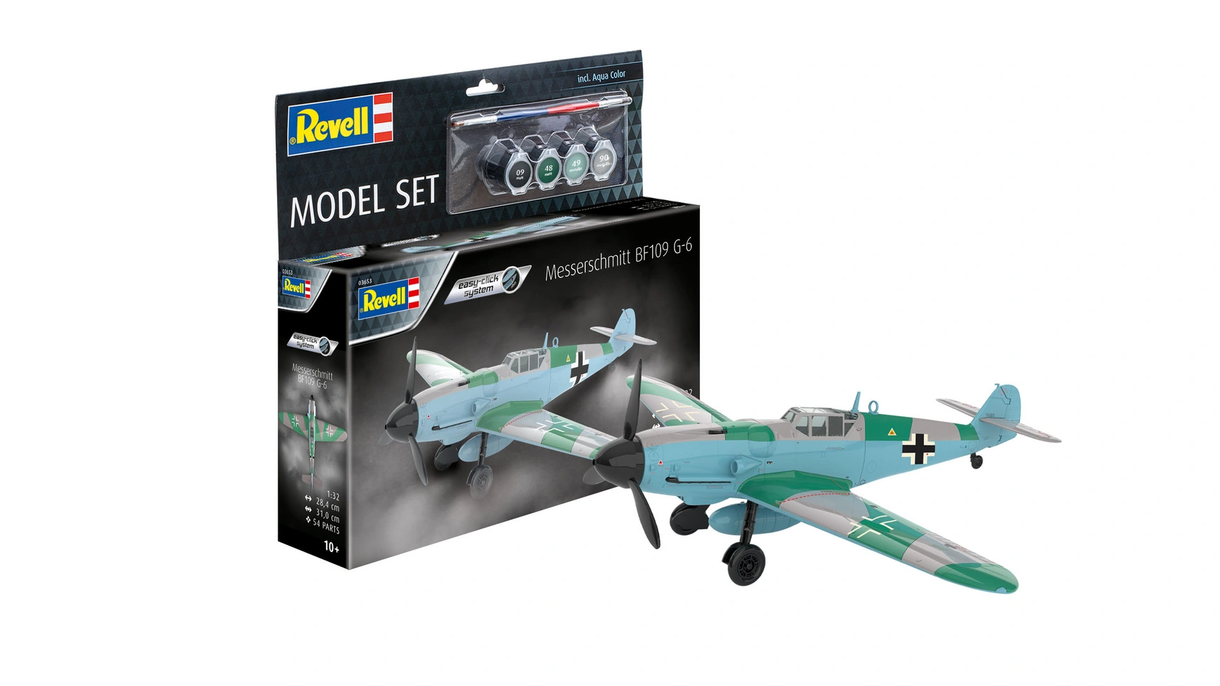 Набор моделей Revell Messerschmitt Bf109G-6 с системой easy-click самолет messerschmitt me163b komet rocket powered interceptormeng