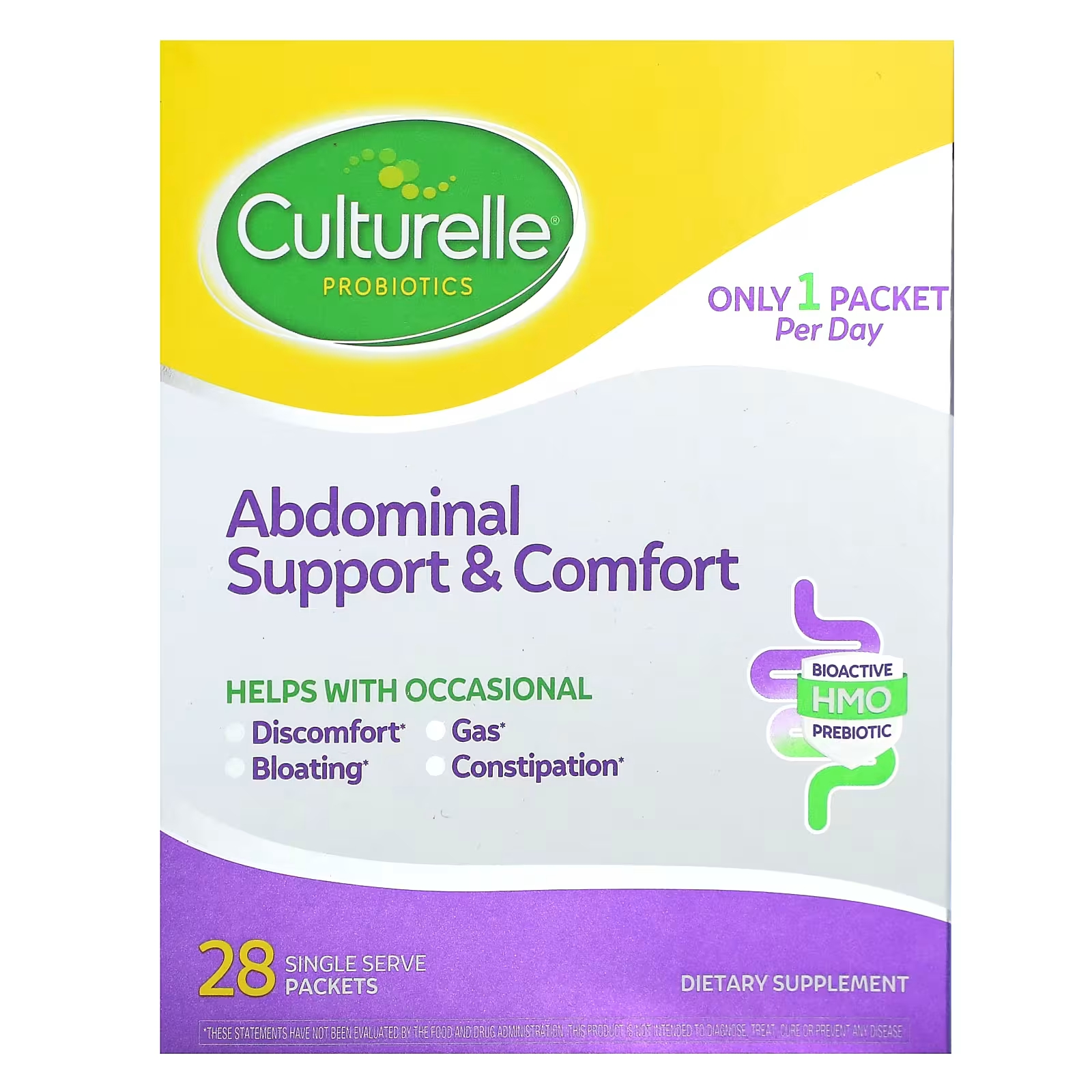 цена Пробиотик Culturelle Abdominal Support Comfort, 28 пакетиков (по 4,035 г каждый)