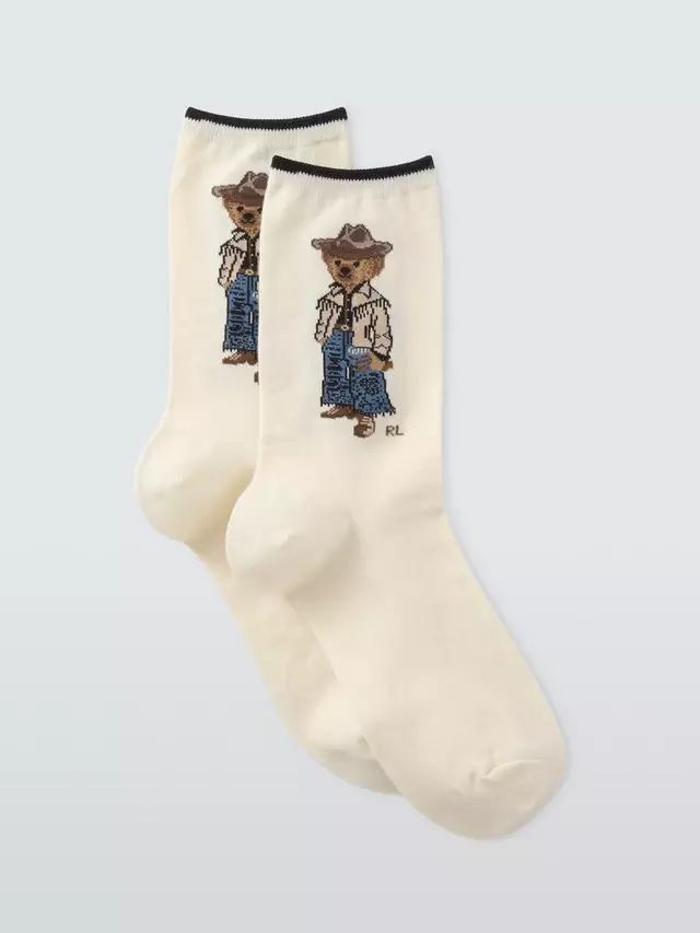 

Носки Ralph Lauren West Bear Ankle, цвет ivory/multi