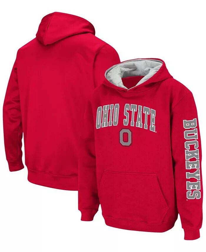 

Пуловер с капюшоном Big Boys Scarlet Ohio State Buckeyes 2-Hit Colosseum, красный
