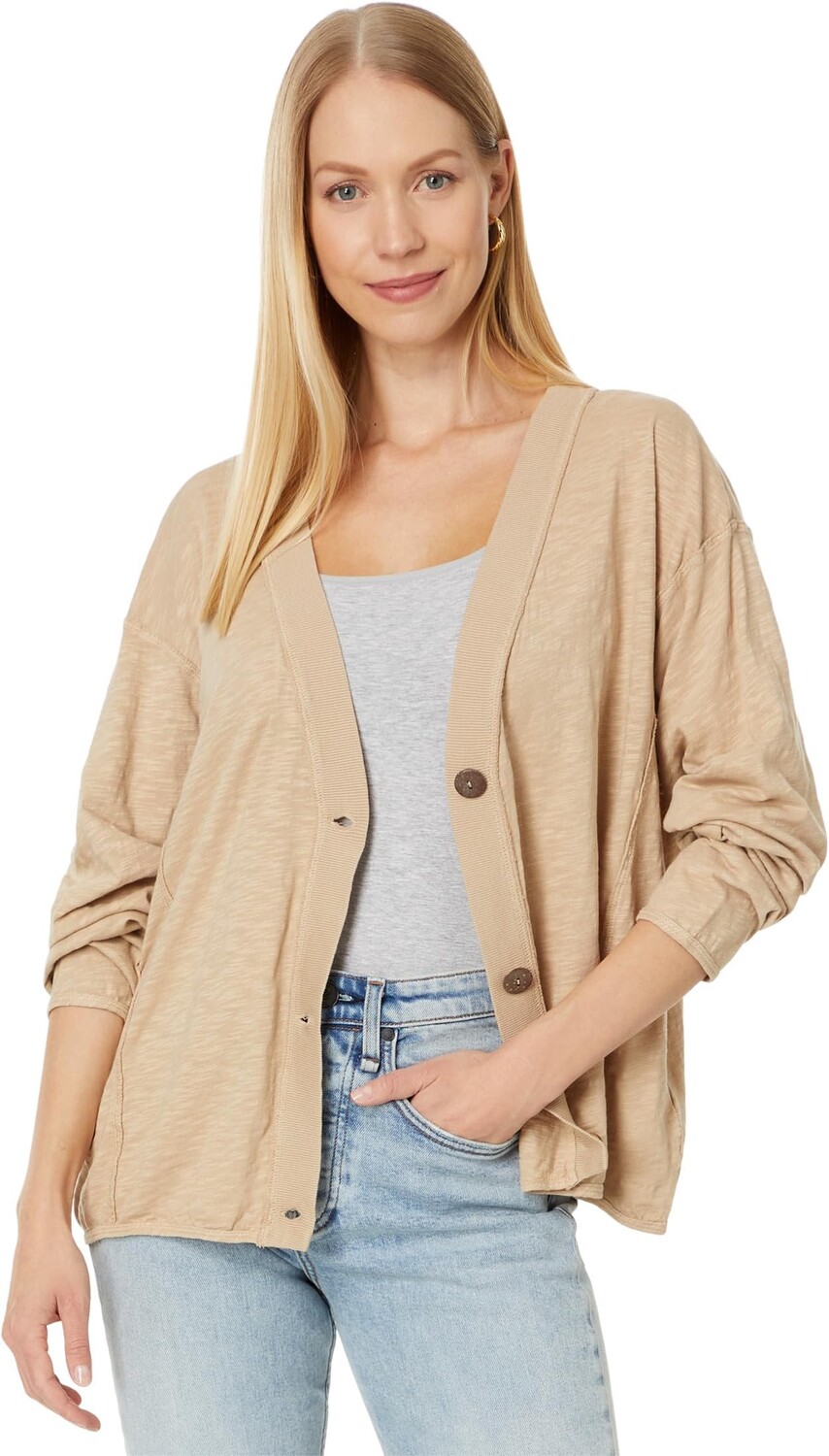 

Свитер Mod-o-doc Long Sleeve Crop Boxy Cardigan, цвет Raw Oats