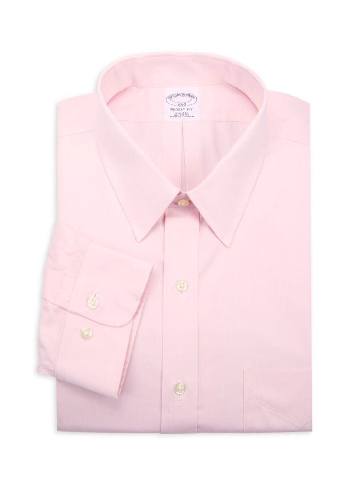 Классическая рубашка Regent Fit без железа Brooks Brothers, розовый