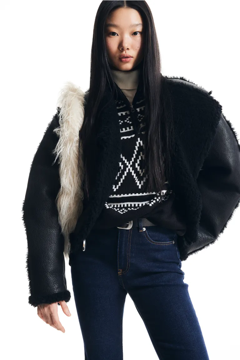 

Расклешенные высокие джинсы H&M, синий
