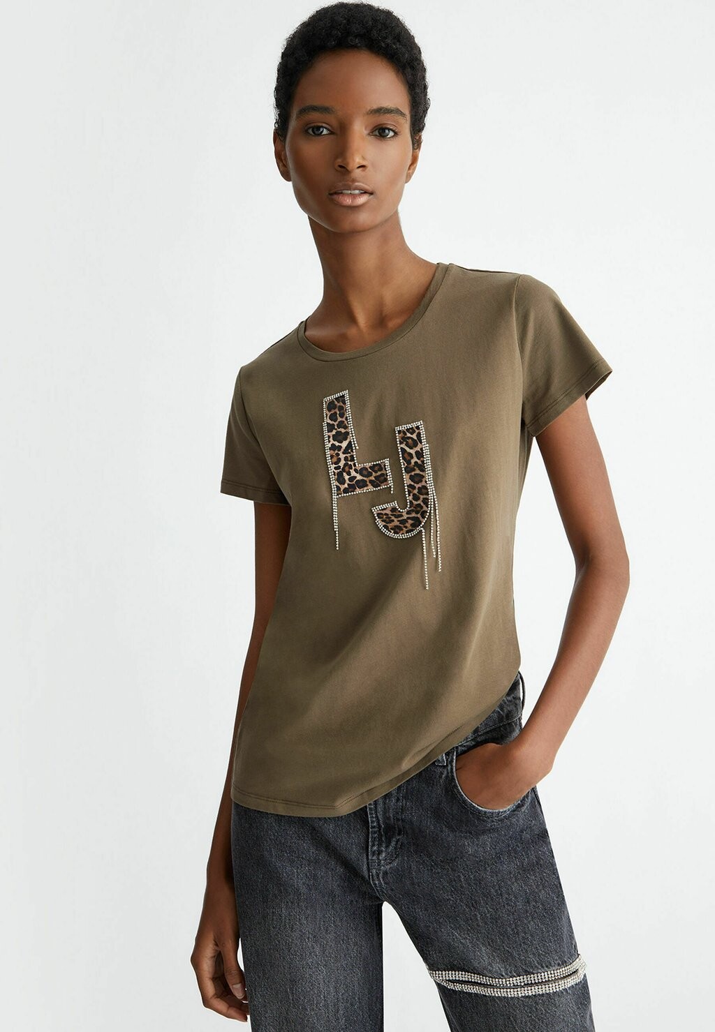 

Футболка с принтом Haute Sauce Rectangle Billie LIU JO, цвет olive