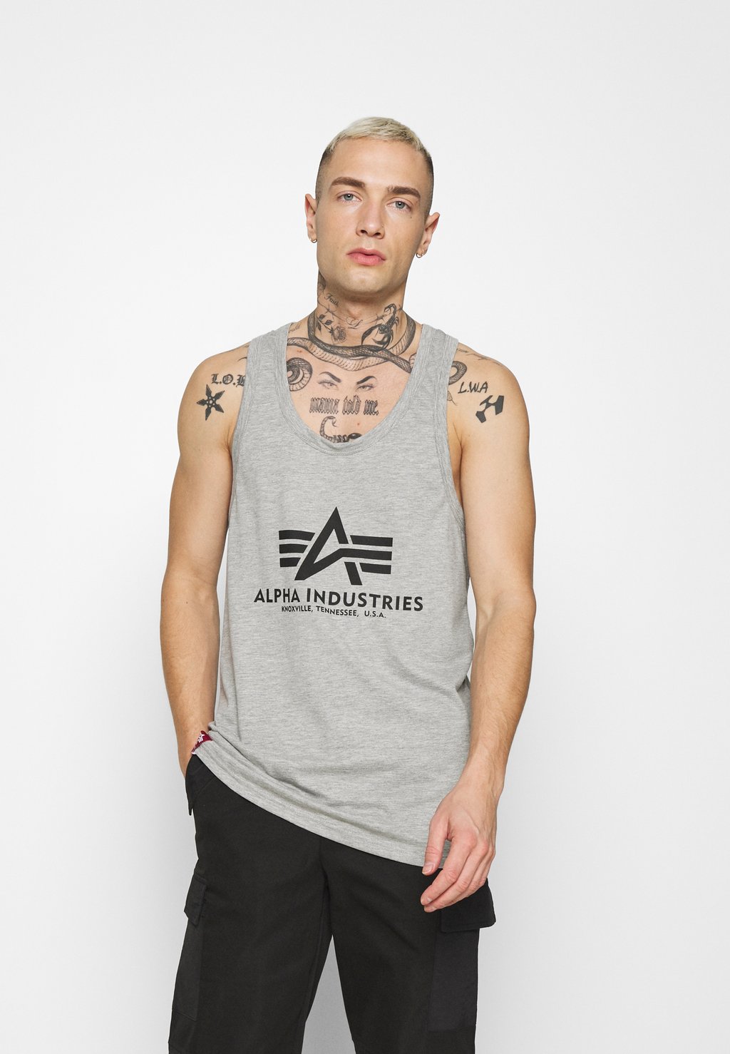 

Топ Basic Tank Alpha Industries, цвет grey heather