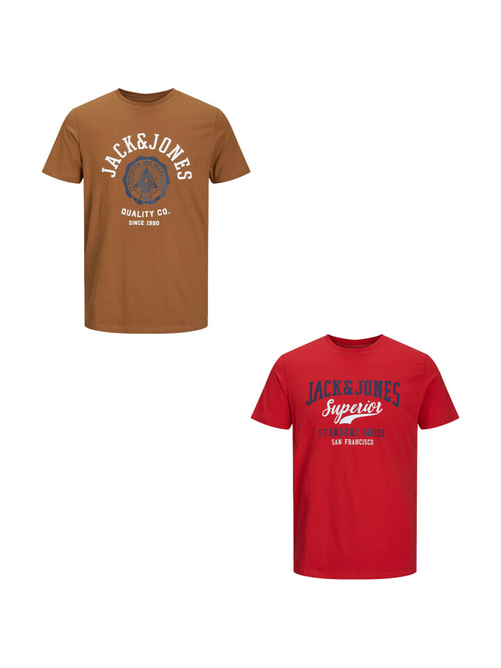 

Футболка Jack & Jones JJELOGO, цвет rot-orange