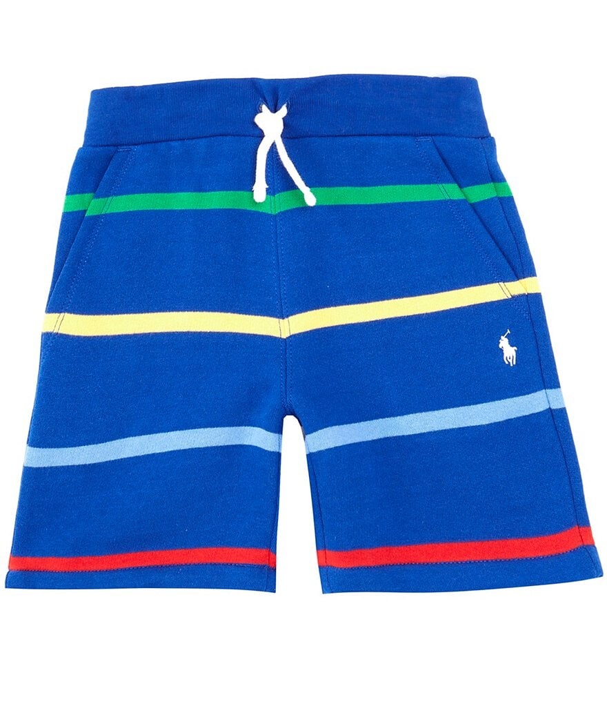 

Флисовые шорты в полоску для мальчиков Polo Ralph Lauren Little Boys 2T-7, синий