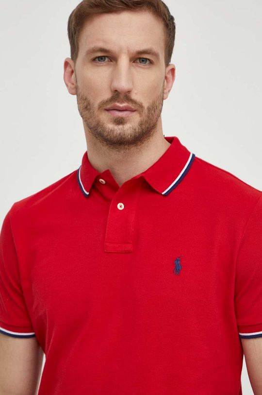 

Хлопковое поло Polo Ralph Lauren, красный