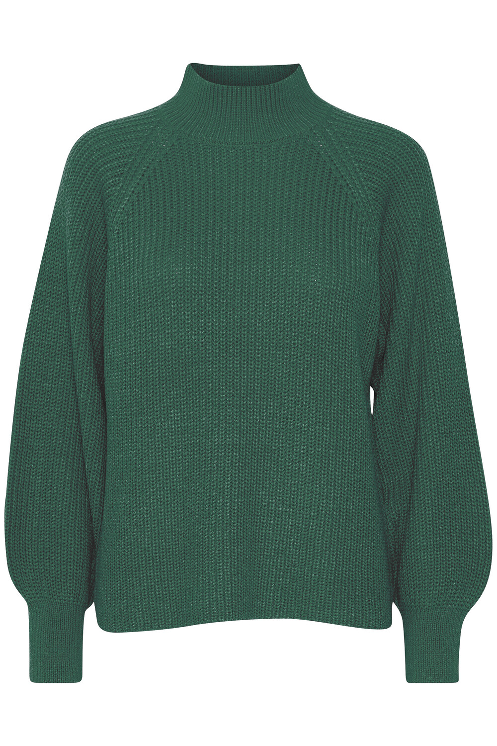 

Свитер b.young Grobstrick mit Ballonärmeln Sweater mit Kragen, цвет Petrol