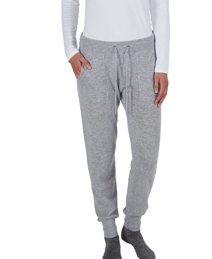 Женские трикотажные брюки-джоггеры из 100% чистого кашемира JENNIE LIU, цвет Grey