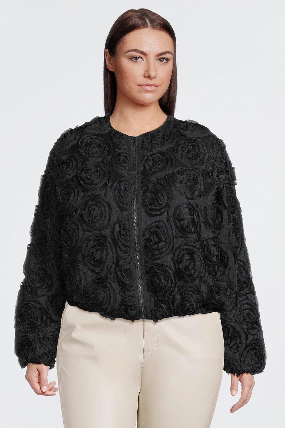 

Плюс размер Тканая куртка Rossette Karen Millen, черный