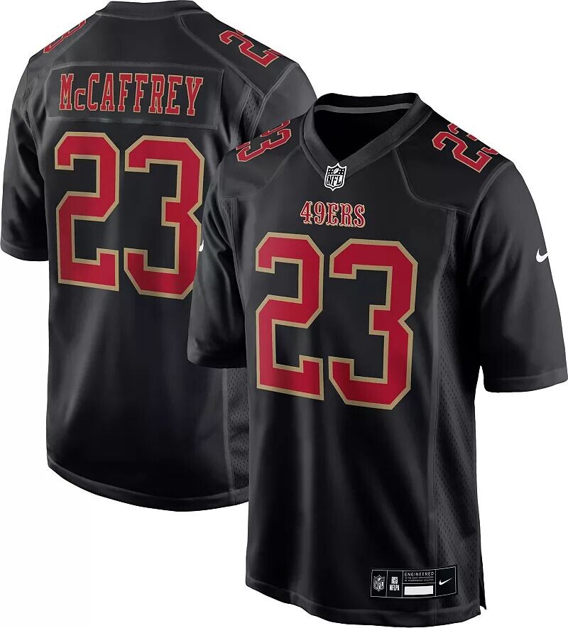 

Мужская черная игровая майка Nike San Francisco 49ers Christian McCaffrey #23