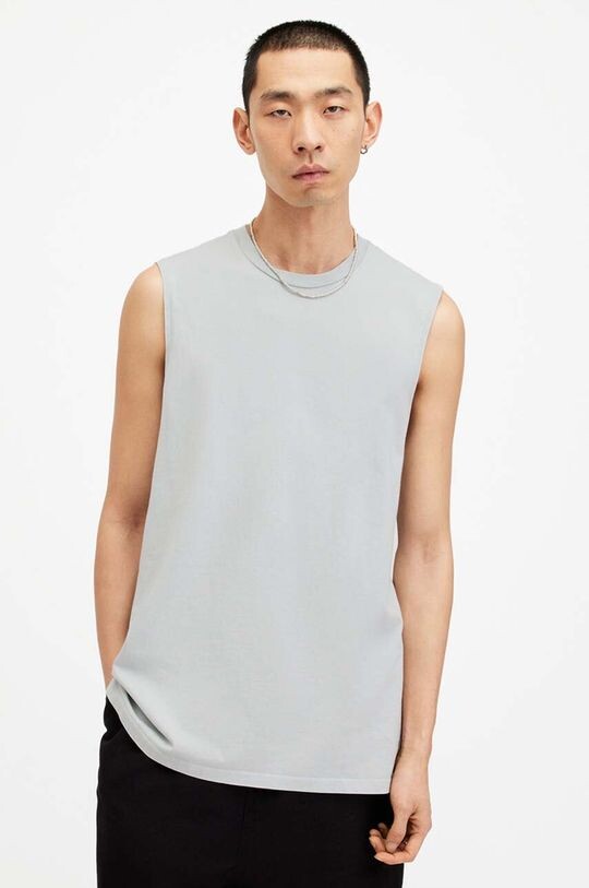 

Хлопковый топ AllSaints, серый