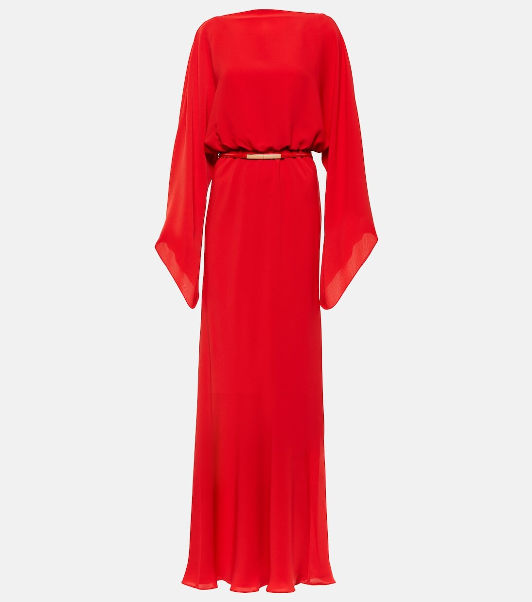 

Платье макси из кади Max Mara, красный