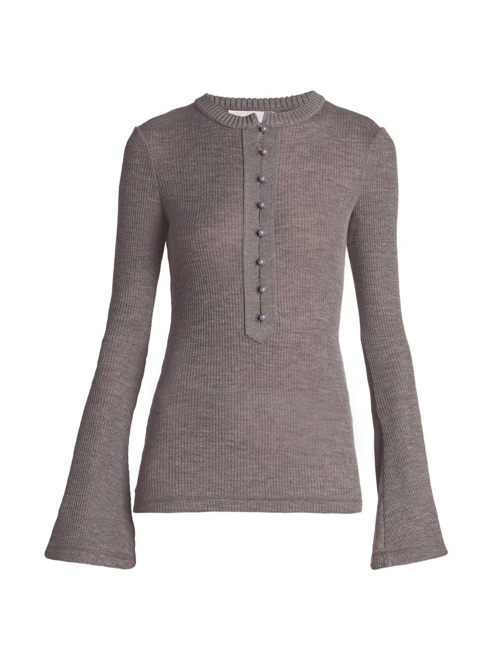 

Рубашка Henley с длинными рукавами Chloé, коричневый