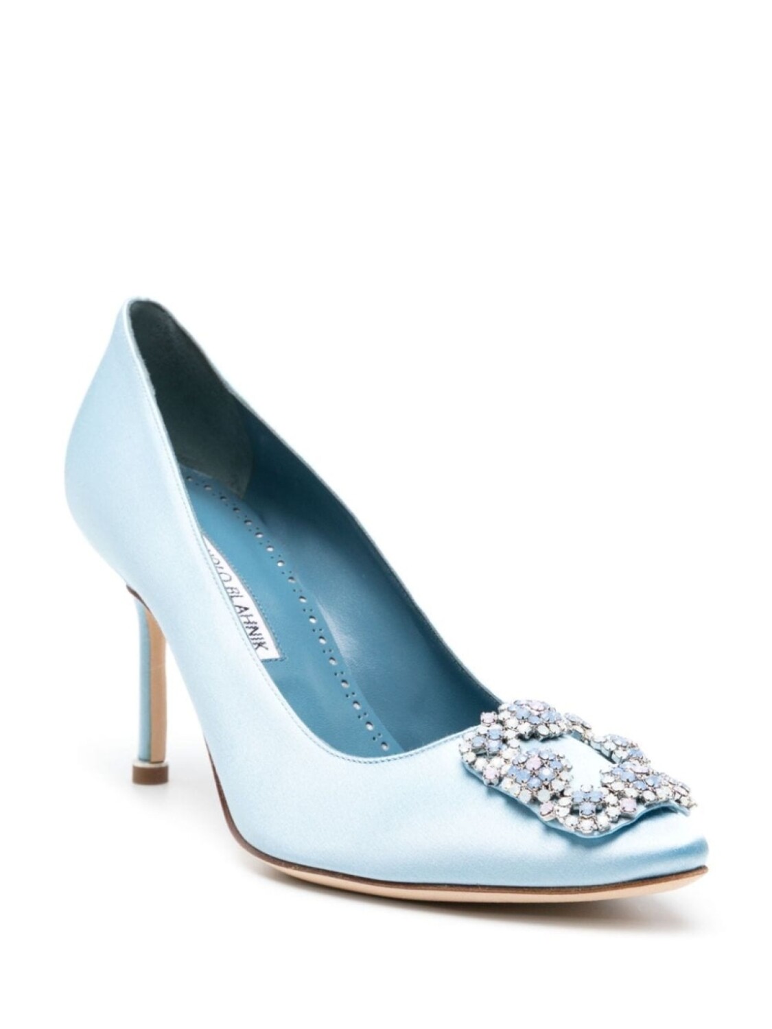 

Manolo Blahnik атласные туфли Hangisi 90, синий