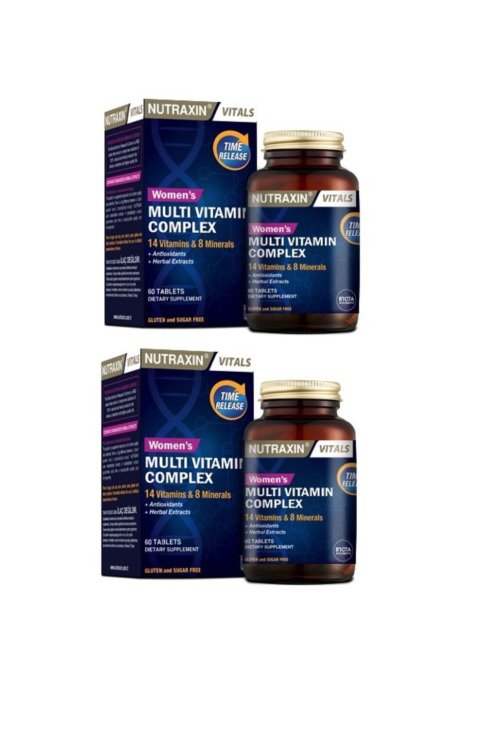 

Nutraxin Мультивитаминный комплекс для женщин Vitals 60 таблеток по 2 штуки