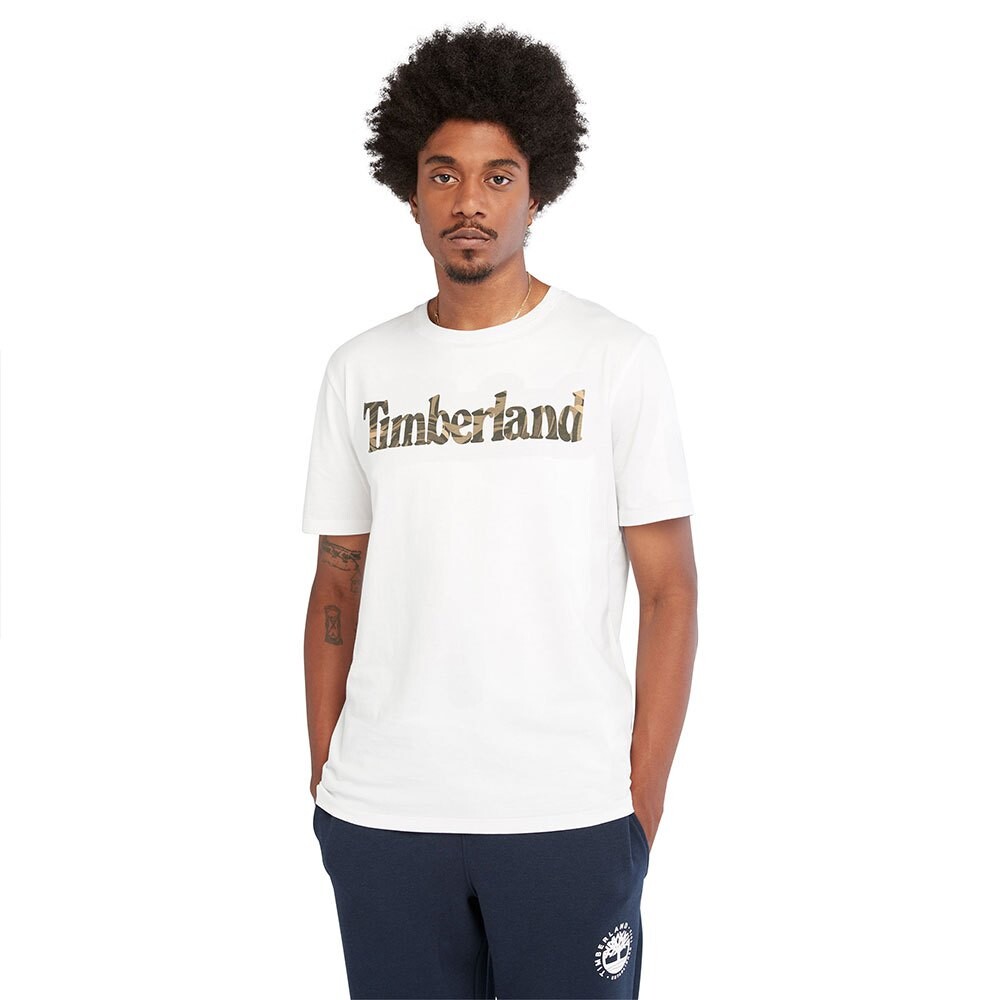 

Футболка Timberland Linear Logo Seasonal Camo, белый