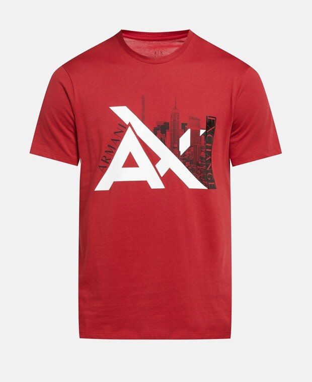 

Футболка Armani Exchange, темно-красный
