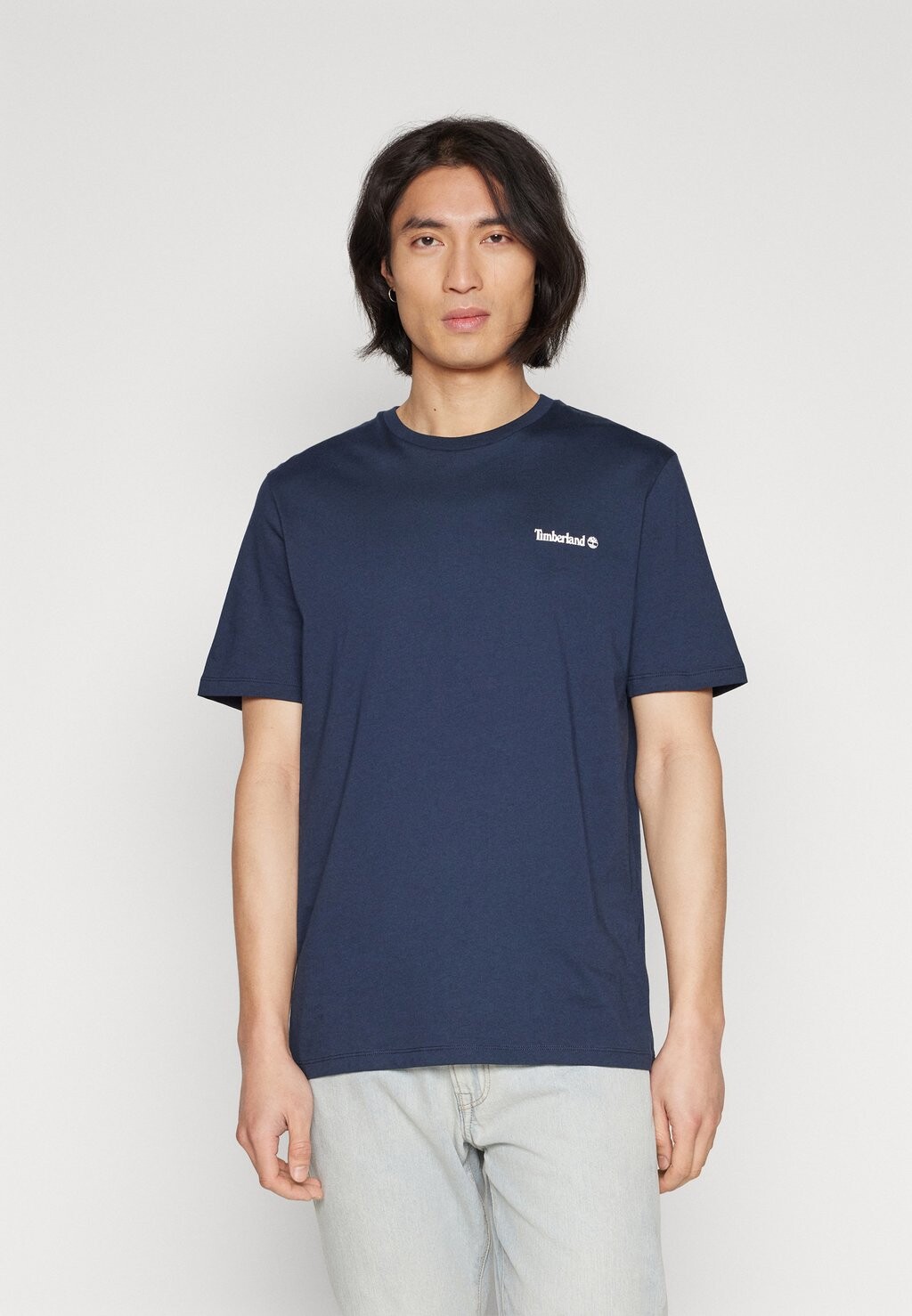 

Футболка с принтом Small Linear Logo Print Tee Timberland, цвет dark sapphire