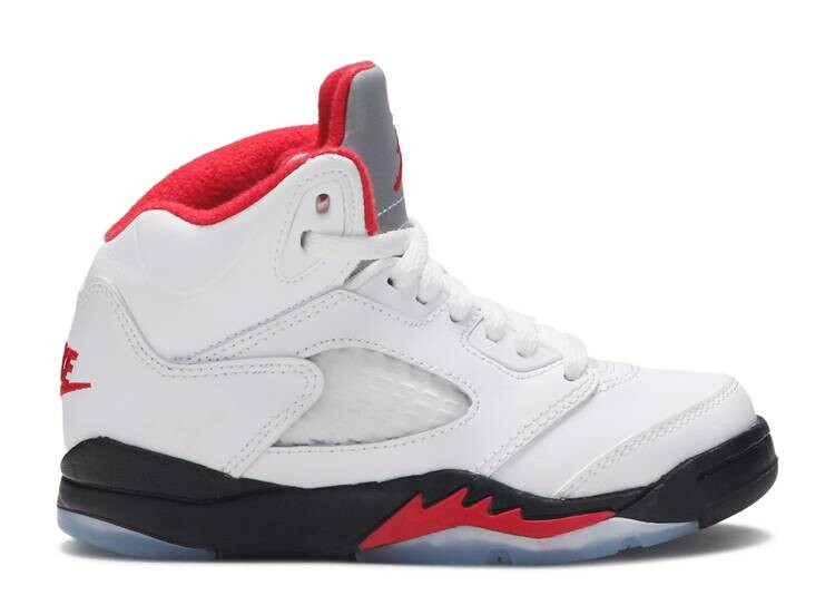 

Кроссовки AIR JORDAN 5 RETRO PS 'FIRE RED' 2020, белый